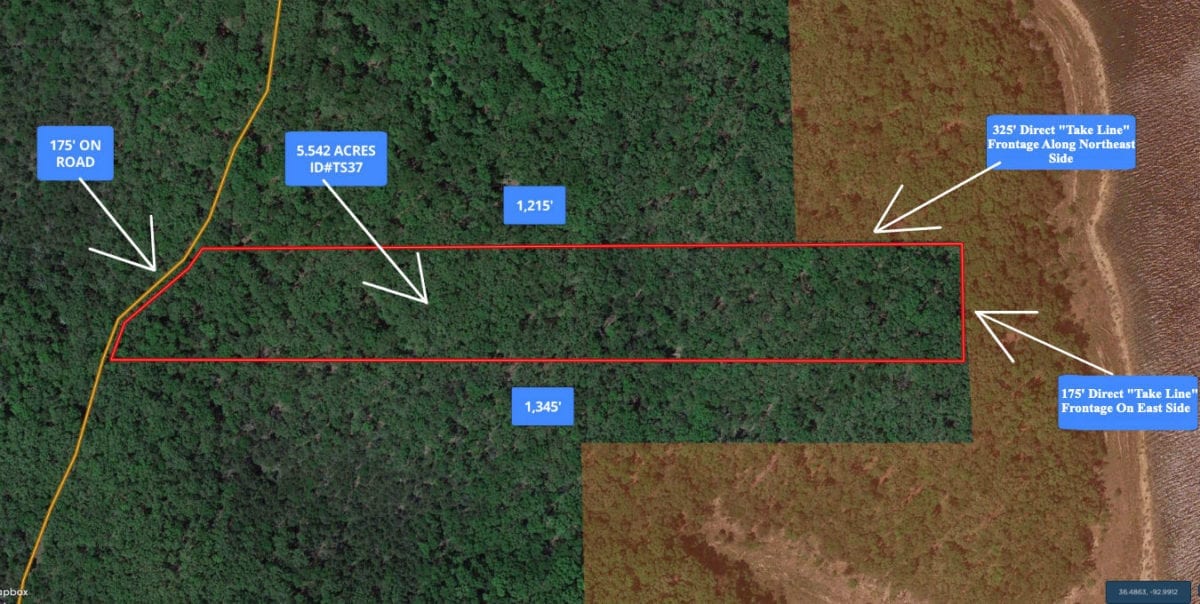 Close-up aerial map showing the property.